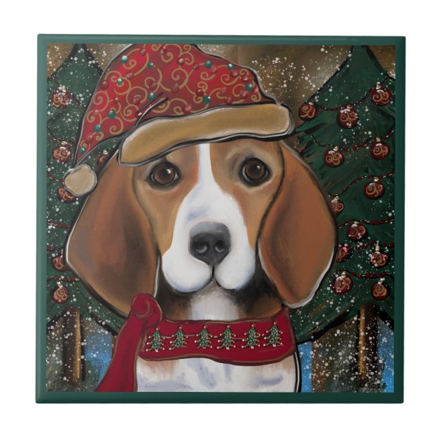 Beagle Fliese (Vorderseite)