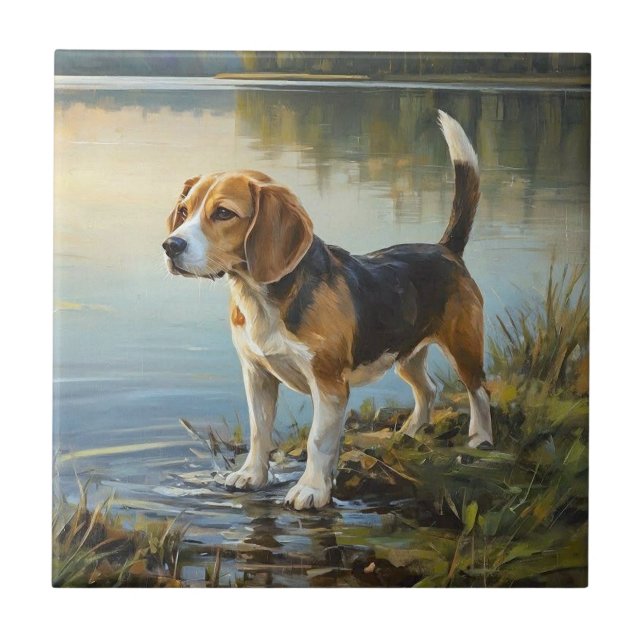 Beagle Fliese (Vorderseite)