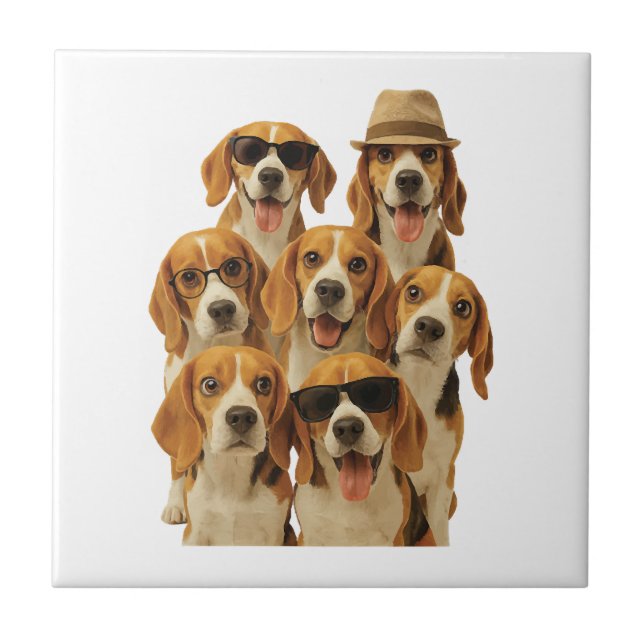 Beagle Fliese (Vorderseite)