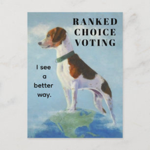Beagle fördert die Abstimmung bei der Auswahl von  Feiertagspostkarte
