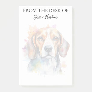 Beagle-Freund monogrammierter Hund Post-it Klebezettel