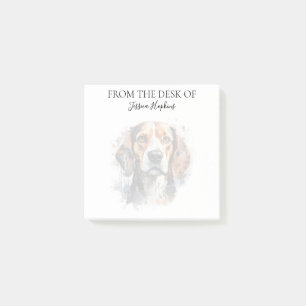 Beagle-Freund monogrammierter Hund Post-it Klebezettel