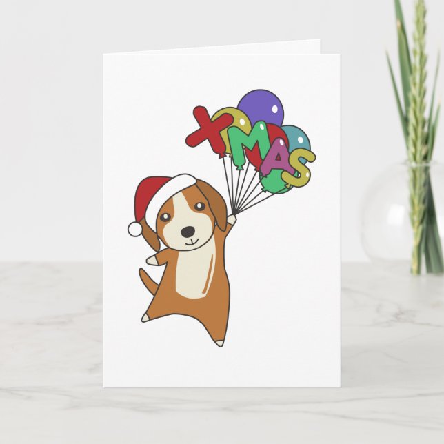 Beagle Frohe Weihnachten Winter Tier Hund Erwachse (Vorderseite)