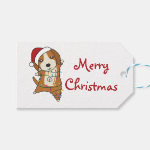 Beagle Frohe Weihnachts-Wintertiere Hunde LKW Geschenkanhänger