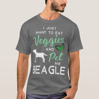 Beagle Funny Vegan Dog Lover Besitzer Xmas Geburts T-Shirt