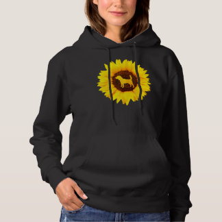 Beagle für Damen Welpen Welpen Hunde Sonnenblume Hoodie