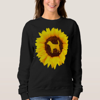 Beagle für Damen Welpen Welpen Hunde Sonnenblume Sweatshirt