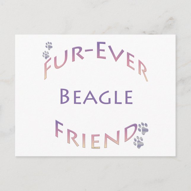 Beagle Furever Postkarte (Vorderseite)