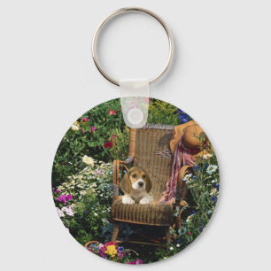 Beagle-Garten-Schlüsselanhänger Schlüsselanhänger