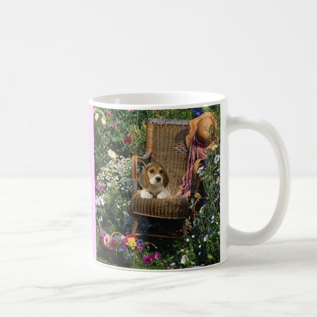 Beagle-Garten-Tasse Kaffeetasse (Rechts)