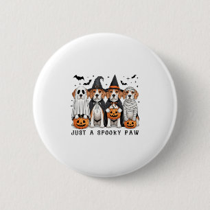 Beagle-Geist Süßer Hund Halloween Erntedankfest Button