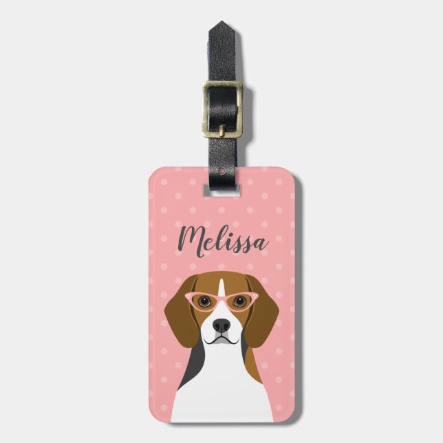 Beagle Gepäckanhänger (Vorderseite vertikal)