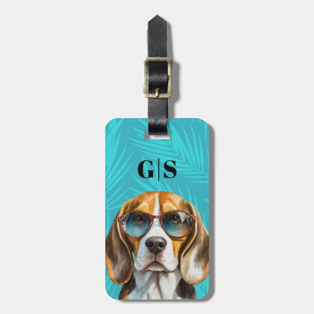 Beagle Gepäckanhänger (Vorderseite vertikal)