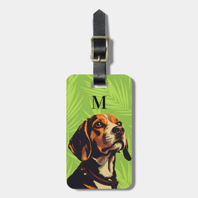 Beagle-Gepäckanhänger Gepäckanhänger (Vorderseite vertikal)
