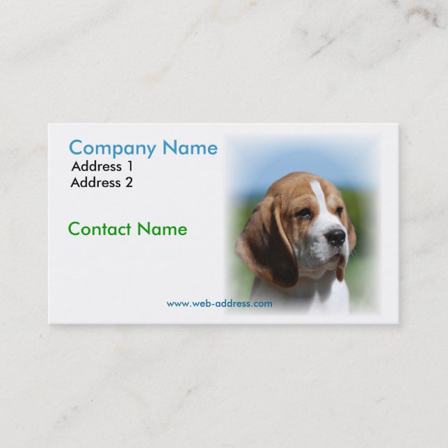 Beagle-Geschäfts-Karte Visitenkarte (Vorderseite)