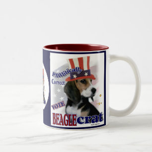 Beagle Geschenke Zweifarbige Tasse