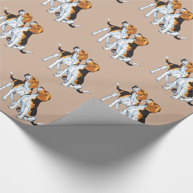 Beagle Geschenkpapier (Ecke)