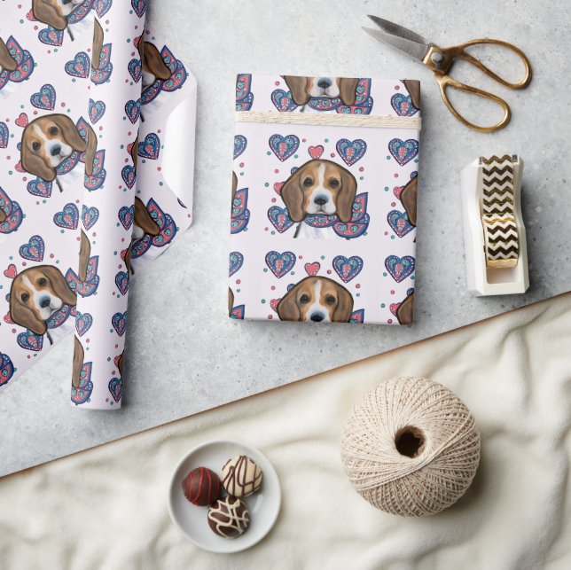 Beagle Geschenkpapier (Kunsthandwerk)