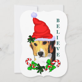 Beagle glaubt an Weihnachten