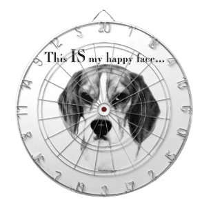 Beagle Glückliches Gesicht; Glücklicher Beagle; Gr Dartscheibe