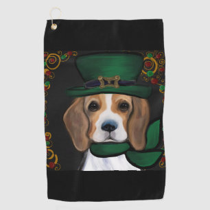 Beagle golfhandtuch