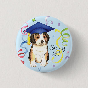 Beagle Graduate Button