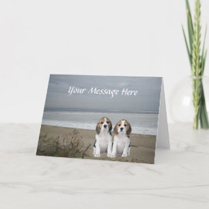 Beagle-Grußkarte Feiertagskarte