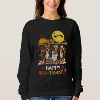 Beagle Hallothanksmas Halloween Erntedank Sweatshirt