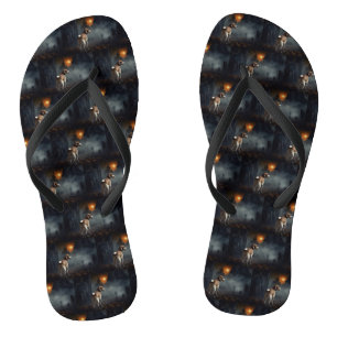 Beagle Halloween Beängstigend Flip Flops