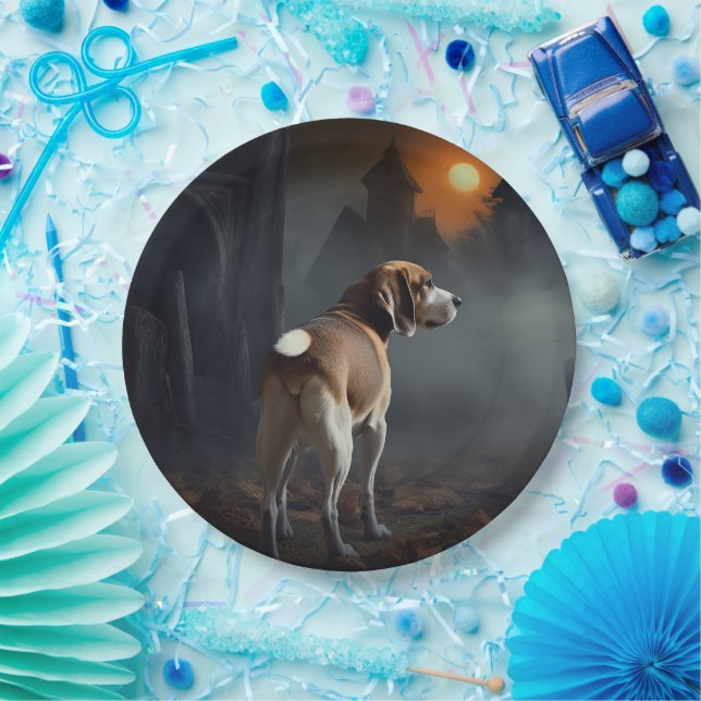 Beagle Halloween Beängstigend Pappteller (Party)