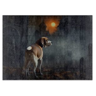 Beagle Halloween Beängstigend Schneidebrett