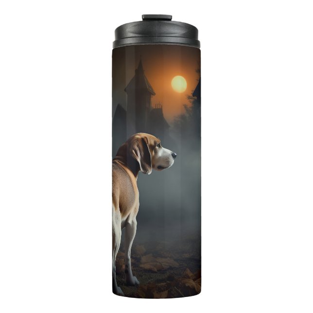 Beagle Halloween Beängstigend Thermosbecher (Vorderseite)