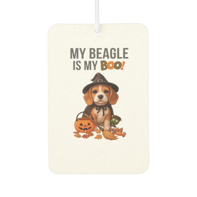 Beagle Halloween Costume  My Beagle is My Boo Dog  Autolufterfrischer (Vorderseite)