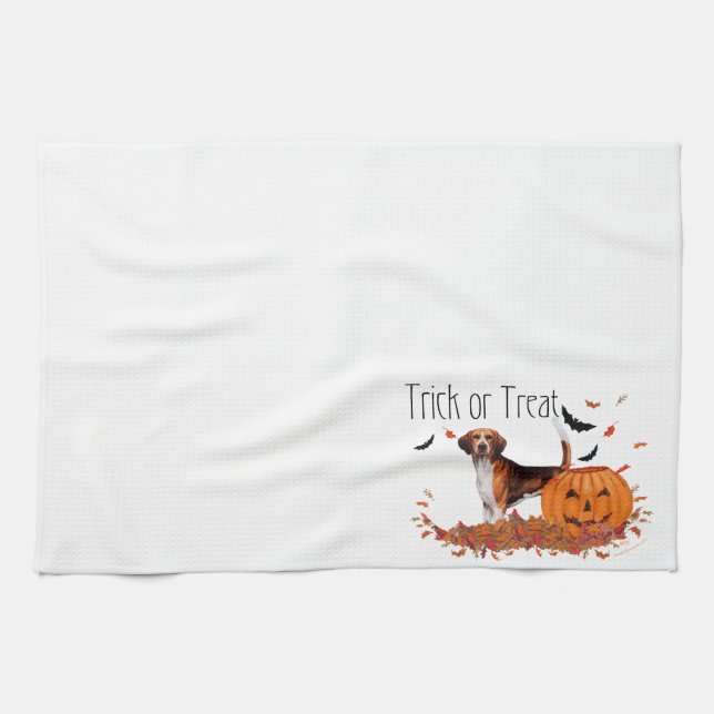 Beagle Halloween Geschirrtuch (Horizontal)
