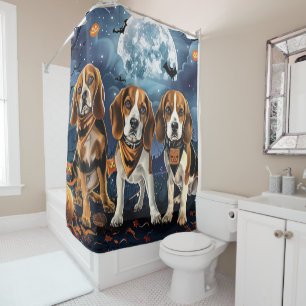 Beagle Halloween Gruselig Duschvorhang