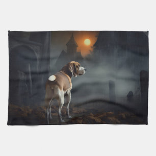 Beagle Halloween Gruselig Geschirrtuch