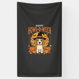 Beagle Halloween Howl-O-Ween Hund Kürbis Design_1 Banner