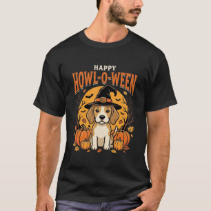 Beagle Halloween Howl-O-Ween Hund Kürbis Design_1 T-Shirt