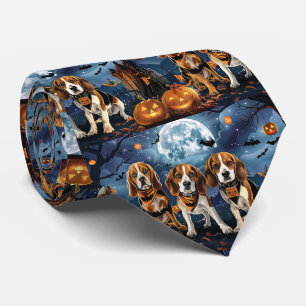 Beagle Halloween Spooky Krawatte