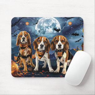 Beagle Halloween Spooky Mousepad