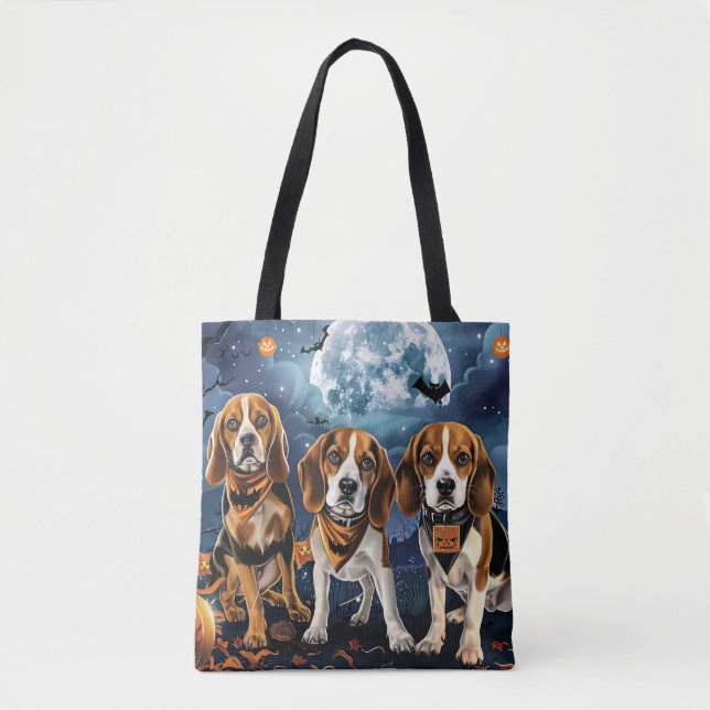 Beagle Halloween Spooky Tasche (Vorderseite)