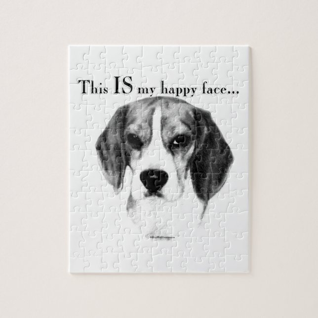 Beagle Happy Face; Happy Beagle; Grumpy Beagle (Vertikal)
