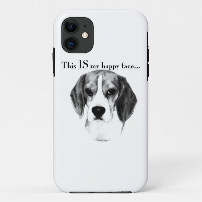 Beagle Happy Face; Happy Beagle; Grumpy Beagle Case-Mate iPhone Hülle (Rückseite)