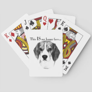Beagle Happy Face; Happy Beagle; Grumpy Beagle Spielkarten