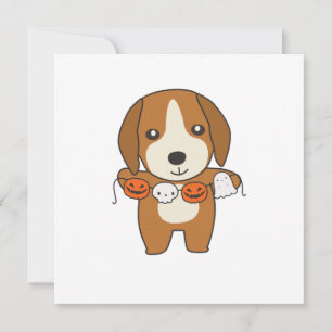 Beagle Happy Halloween Dog Kostüm Einladung
