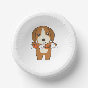 Beagle Happy Halloween Dog Kostüm Pappteller