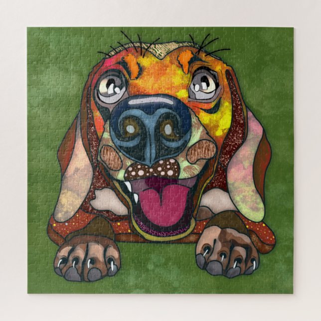 Beagle hässlich gegenüber Jigsaw Puzzle (Vertikal)