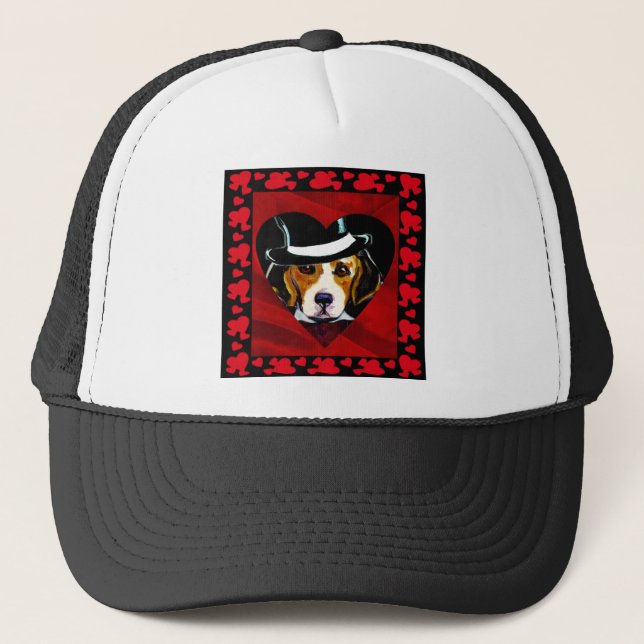 Beagle Hearts Truckerkappe (Vorderseite)