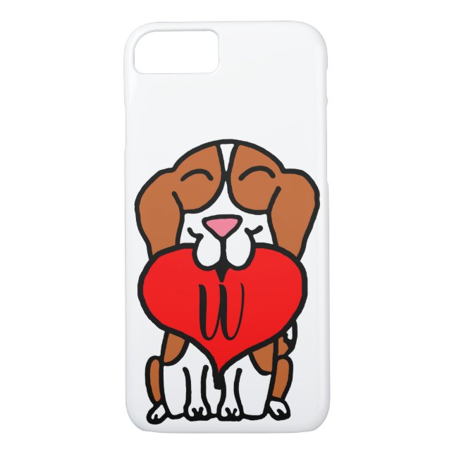 Beagle Heft Cartoon Monogramm Case-Mate iPhone Hülle (Rückseite)