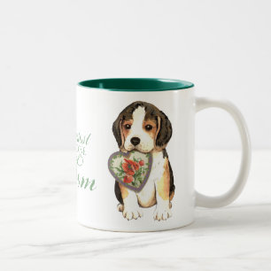 Beagle Herzliche Mama Zweifarbige Tasse